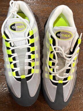 Nike Air Max 95 OG 'Big Bubble' Running Shoes Gray Neon IO9926-001  sz 9.5